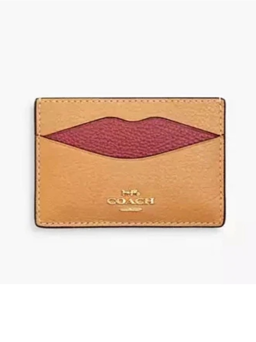 New Coach CW926 Lip Card Case Latte Multi
